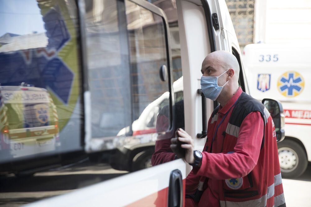 Работники Центра экстренной медицинской помощи и медицины катастроф Киева №1