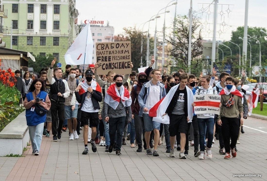 Мітинг студентів в Білорусі