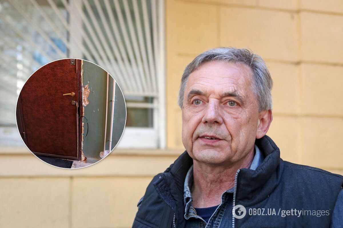 Батько Марії Колесникової показав сліди злому на дверях квартири, де до арешту жила активістка опозиції Білорусі