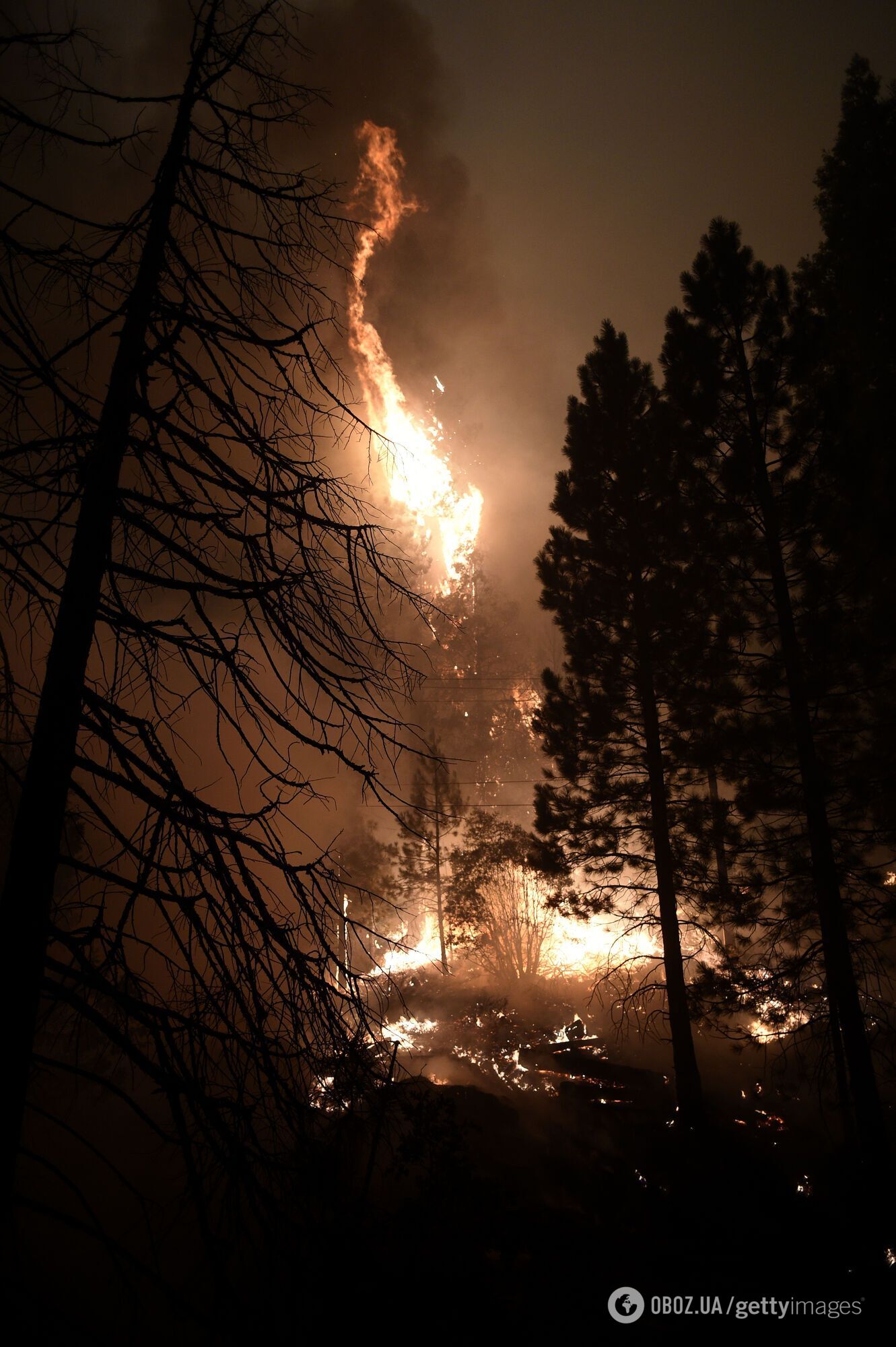 Пожежа біля озера Шейвер, округ Фресно, Каліфорнія