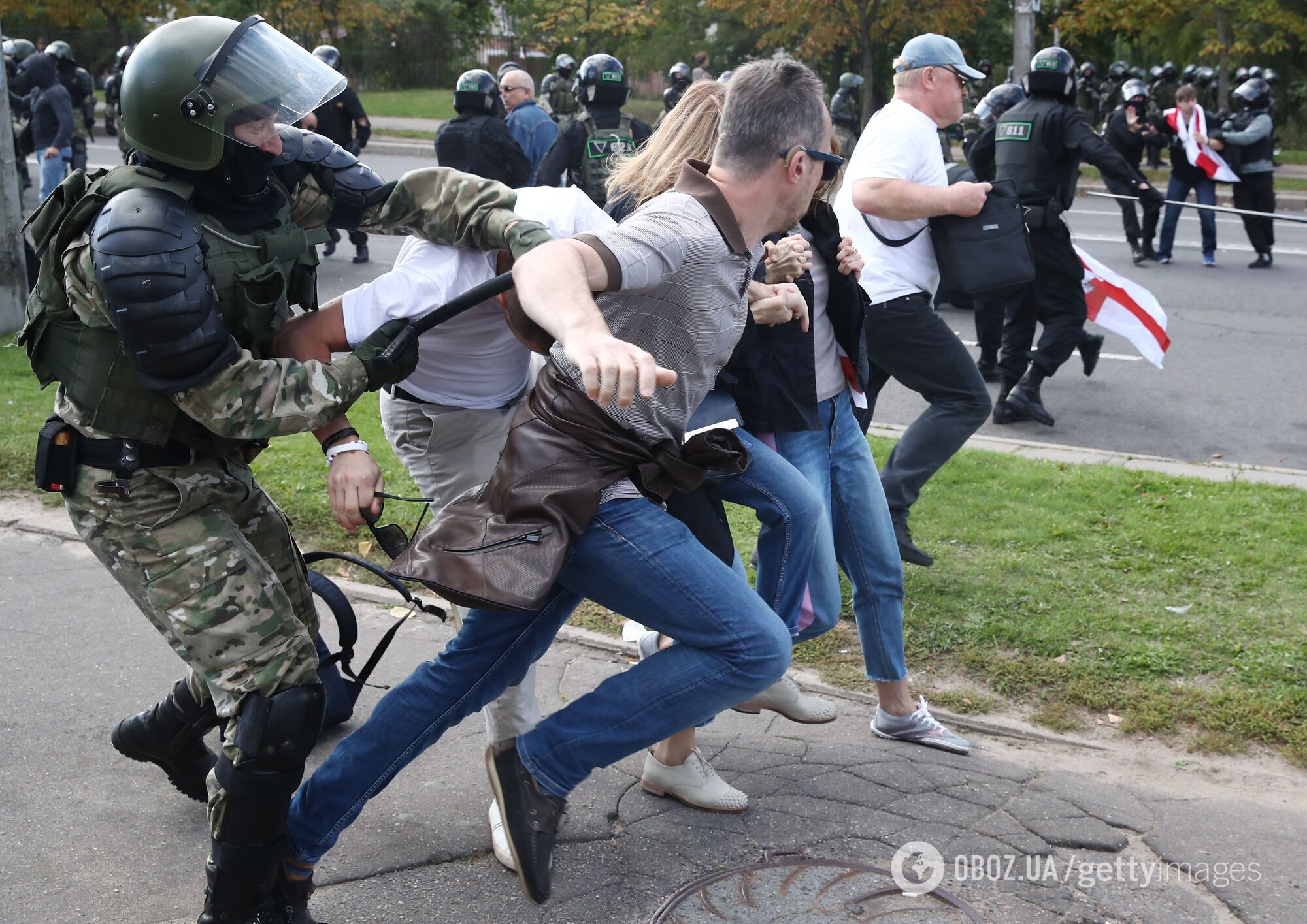 Задержание людей в Минске