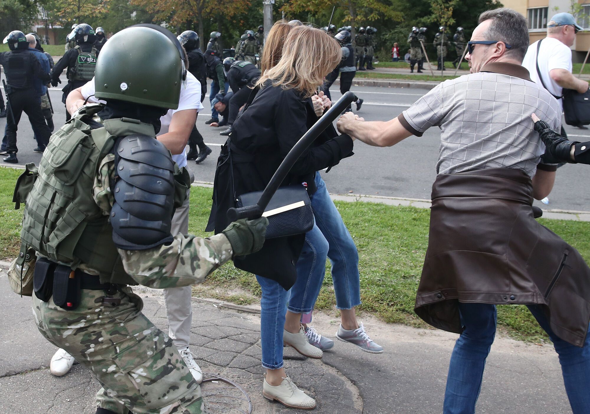 Затримання протестувальників у Мінську