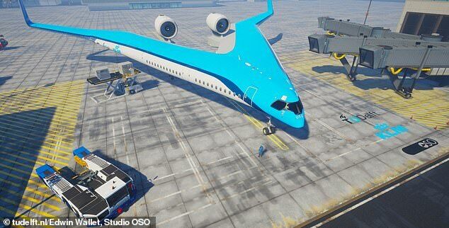 Окончательная версия Flying-V сможет вмешать более 300 пассажиров.