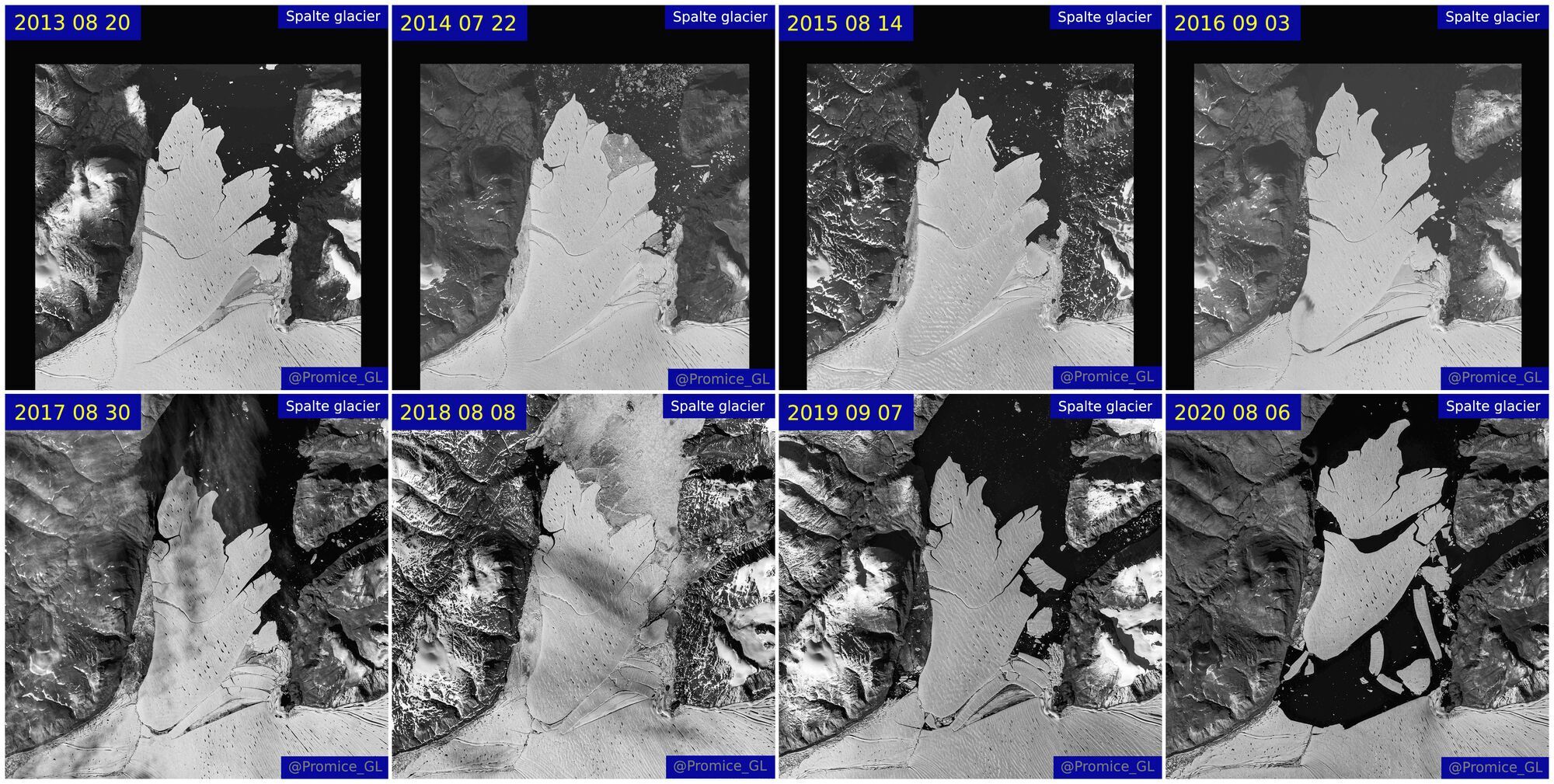 Фото айсберга з супутника.