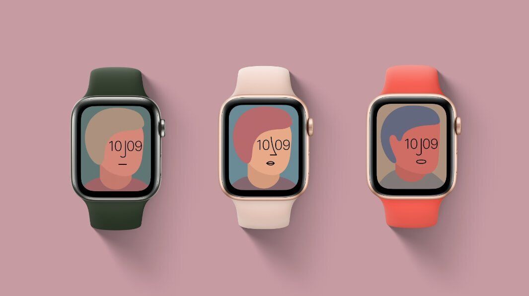 Різні варіації циферблатів для Apple Watch.