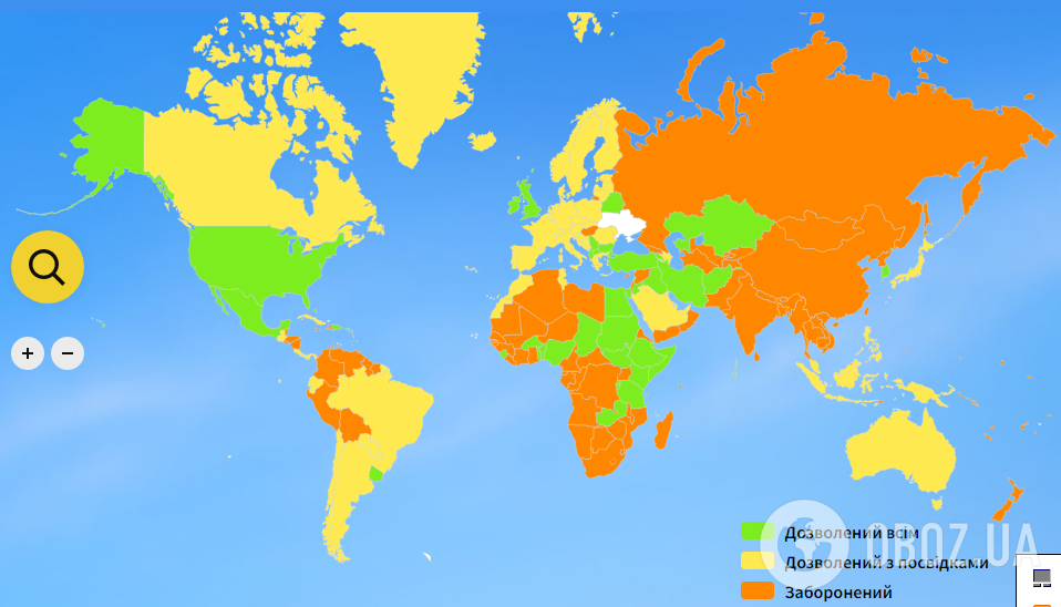 Кордони з Україною відкрили 48 країн