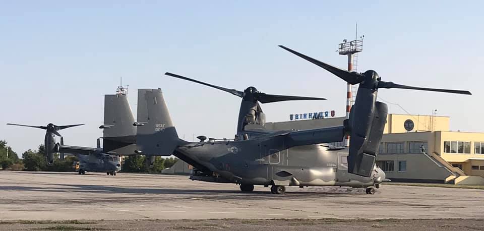 Конвертопланы Bell V-22 Osprey примут участие в учениях.