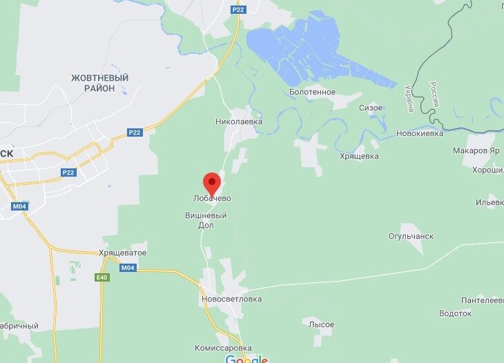Військова техніка згоріла біля села Лобачеве.
