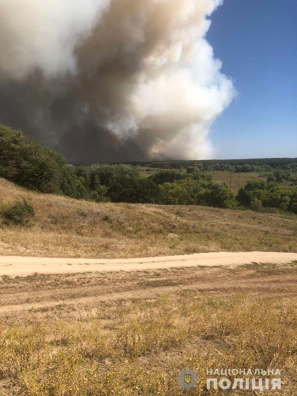 На Харківщині спалахнула лісова пожежа.