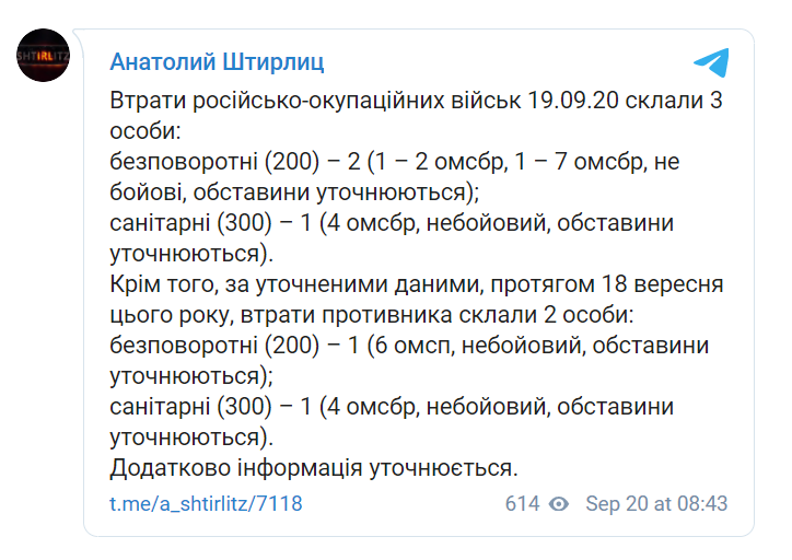 Потери террористов на Донбассе.