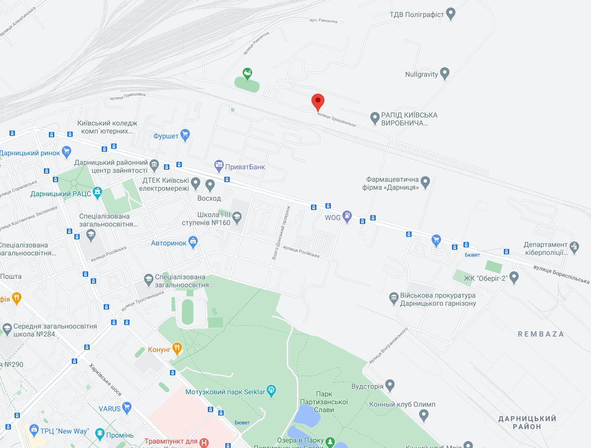 Провал произошел на улице Оросительной в Дарницком районе Киева