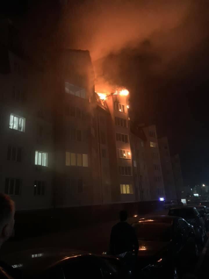Пожар в новострое под Киевом.