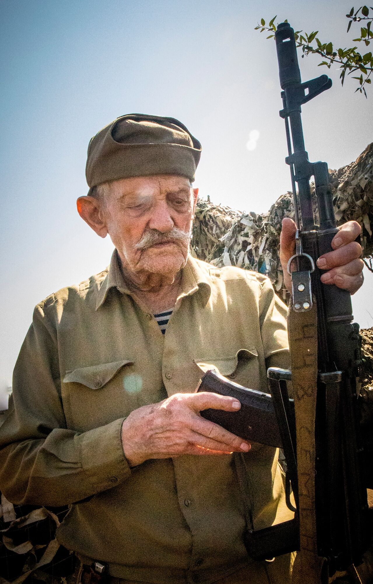 95-річний ветеран Другої світової війни на передовій.