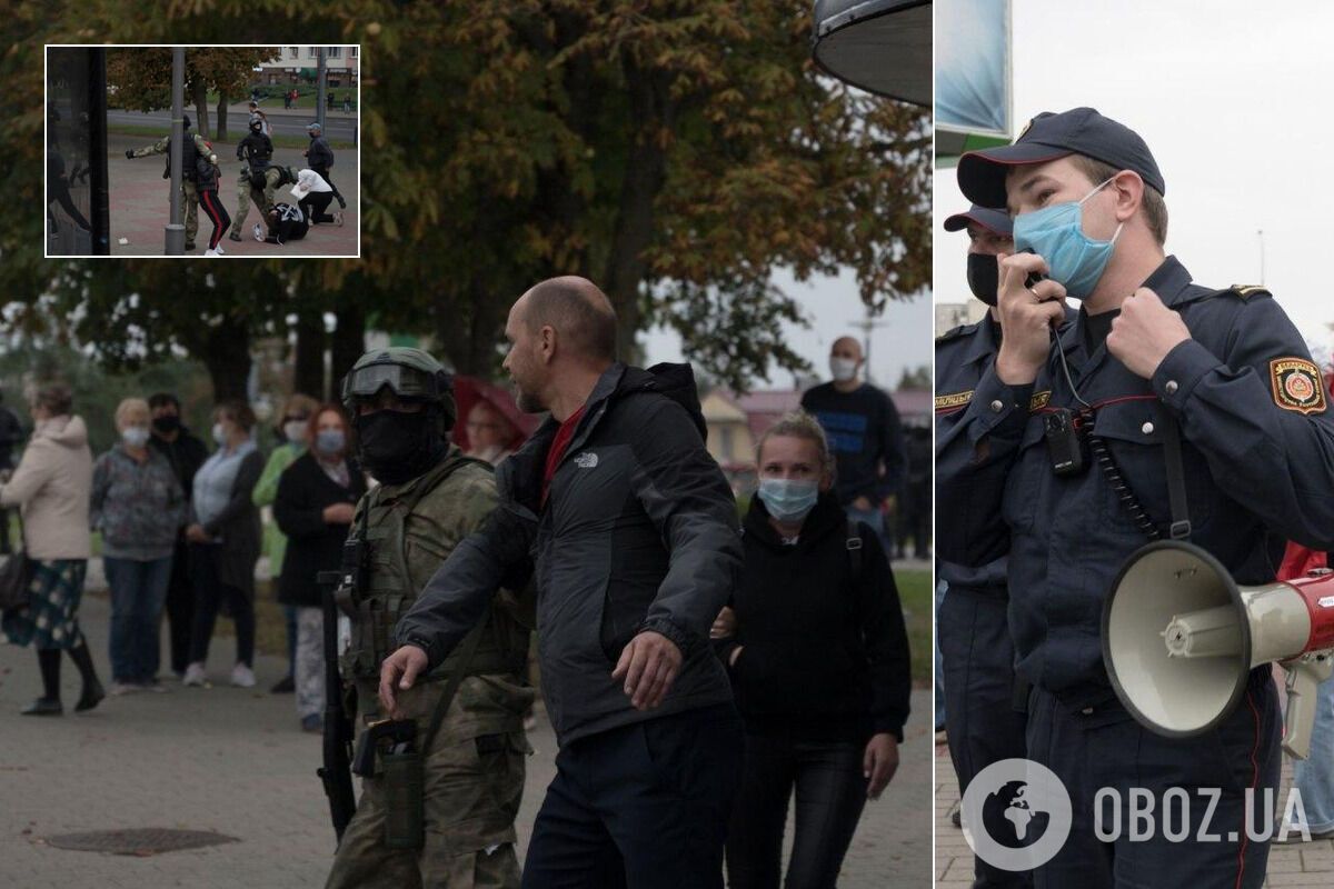 Силовики жорстко затримали учасників протесту у Гродно