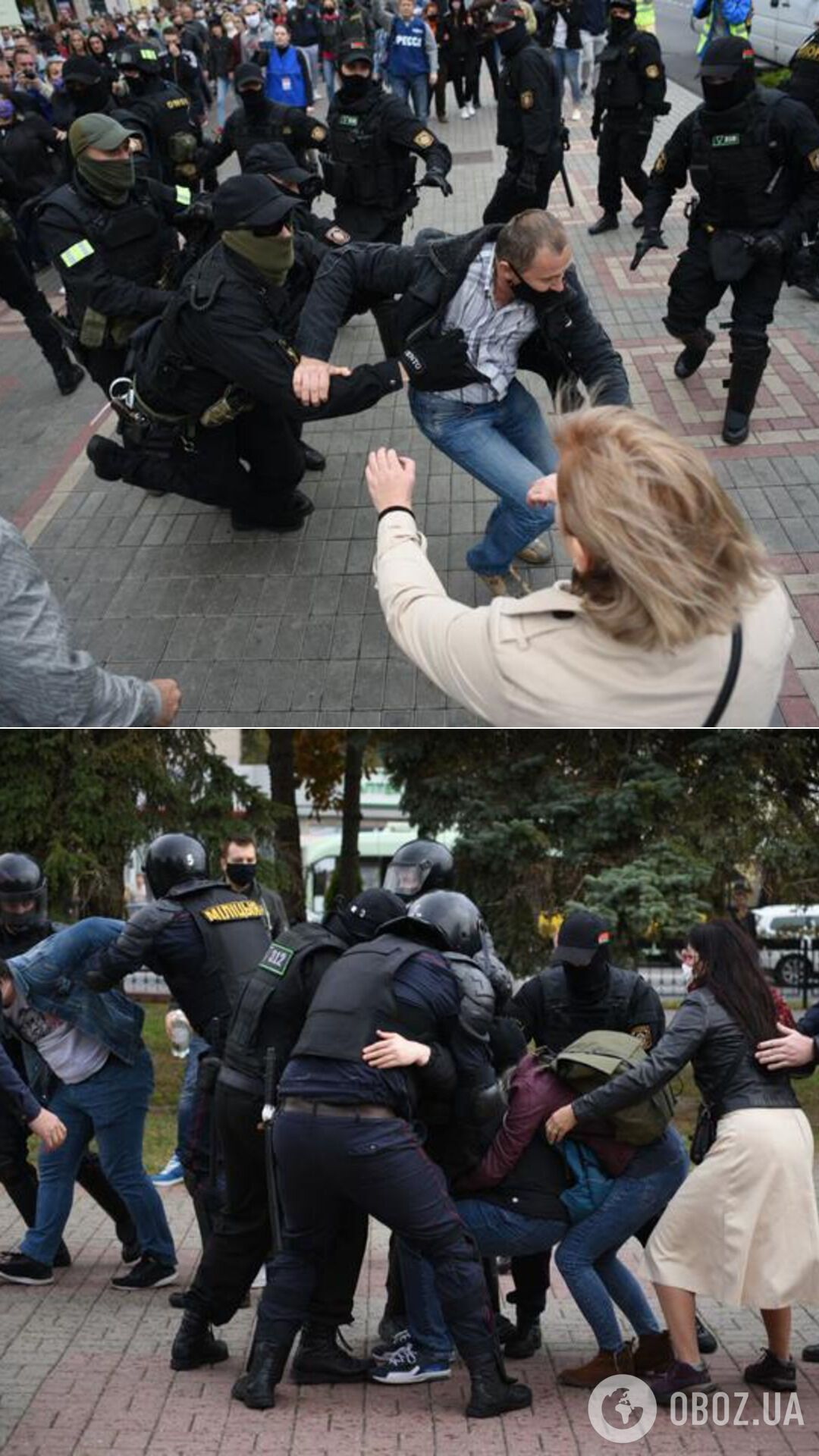 Затримання протестувальників у Гомелі
