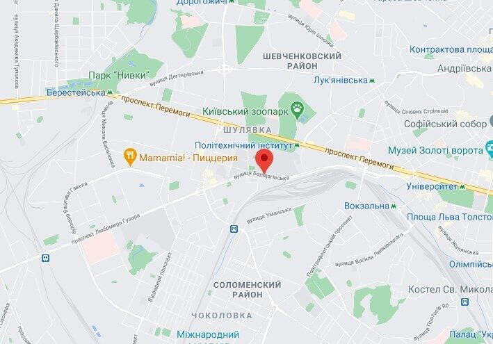 ДТП произошло на улице Борщаговская.