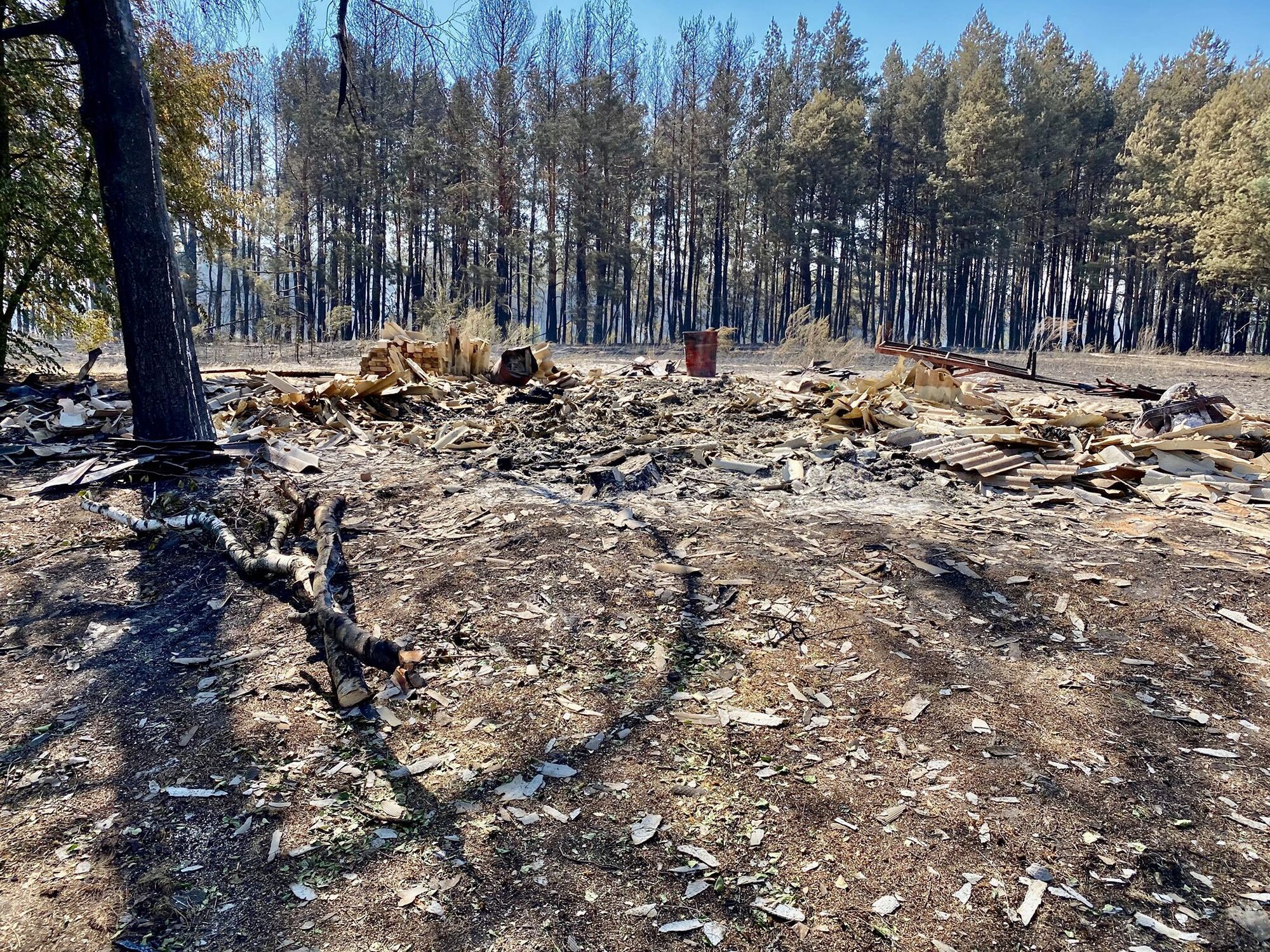 Последствия пожаров в Харьковской области.