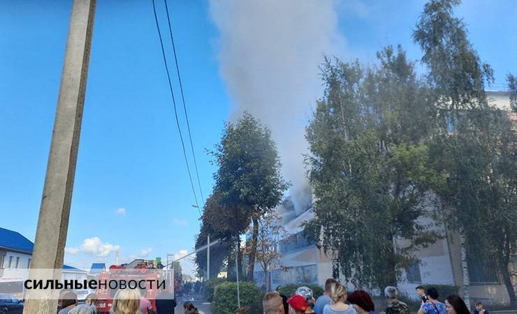 Пожар в Беларуси на фабрике.