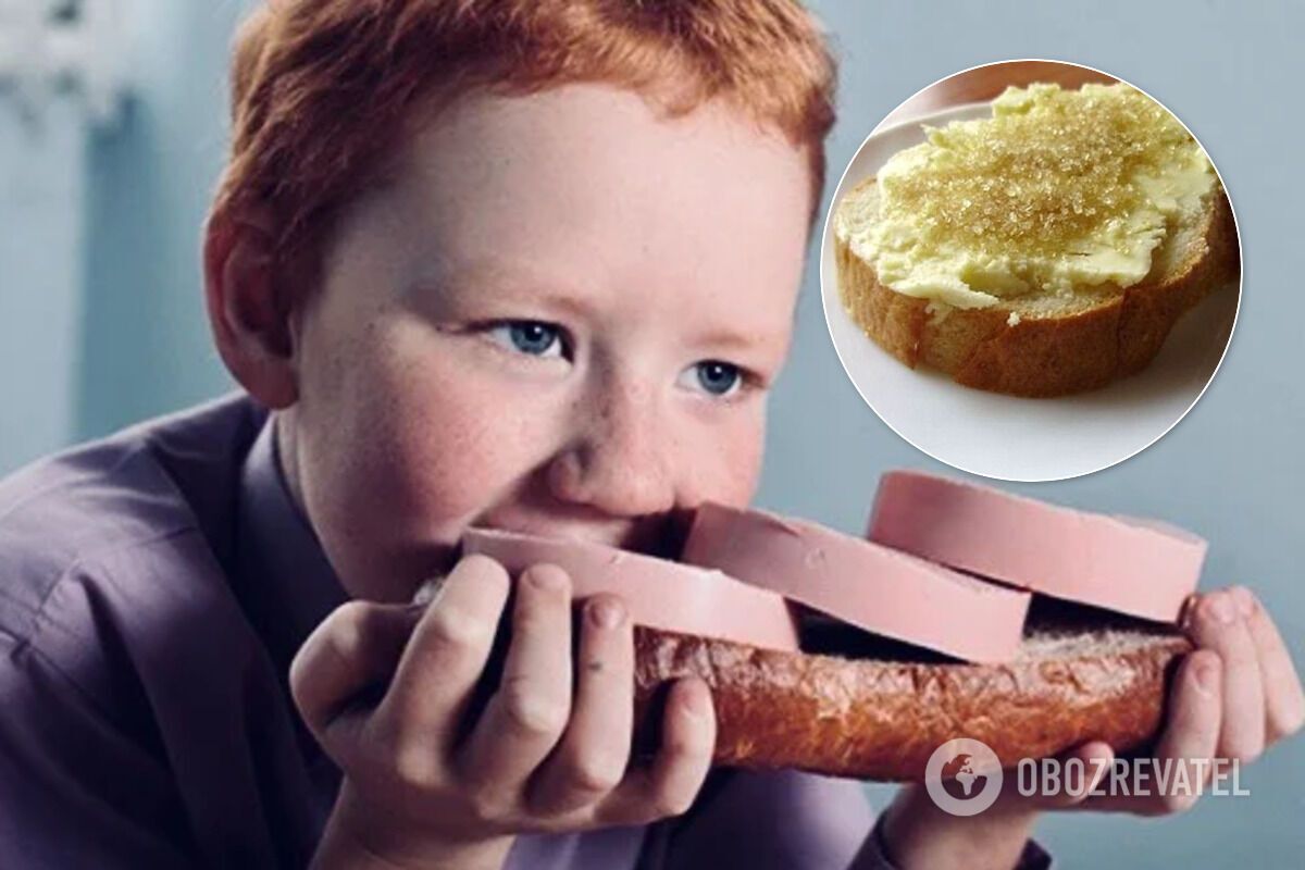 Одне з улюблених ласощів радянських дітей – хліб із цукром