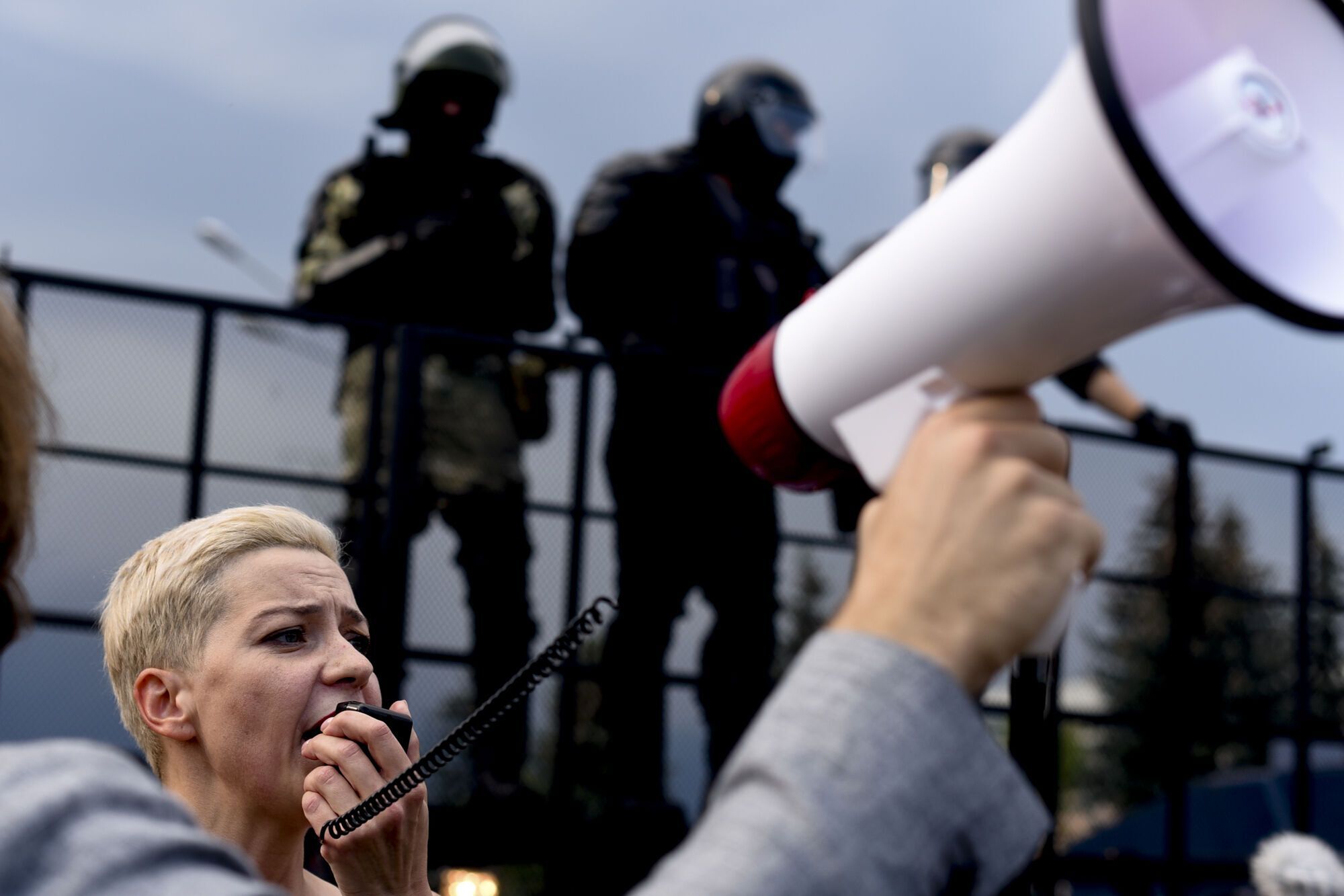Колесникова активно виступала на мітингах і акціях протесту.
