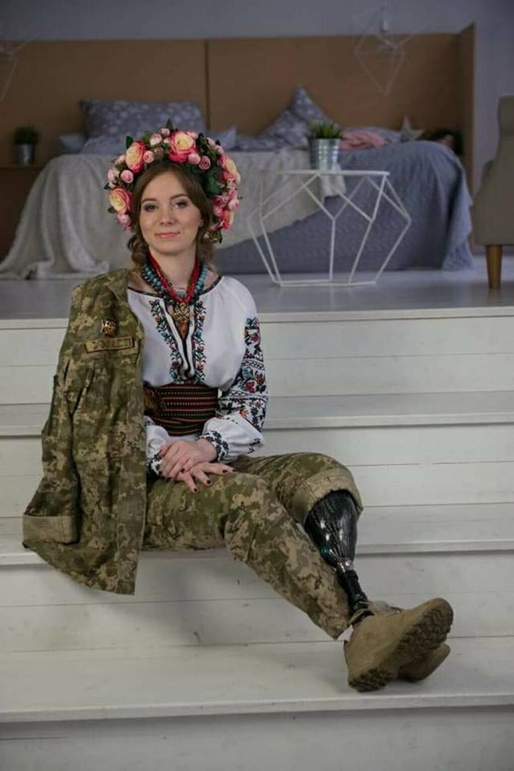 Ольга Бенда потеряла ногу при взрыве под Авдеевкой в 2017 году.