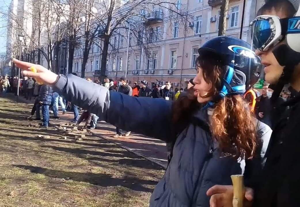 Татьяна Чорновол во время Революции Достоинства.