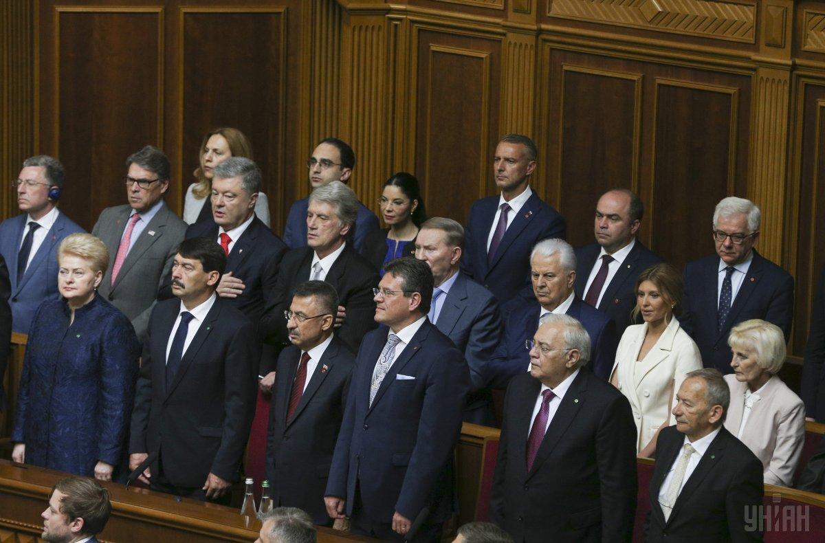 Четыре президента Украины Петр Порошенко, Виктор Ющенко, Леонид Кучма и Леонид Кравчук