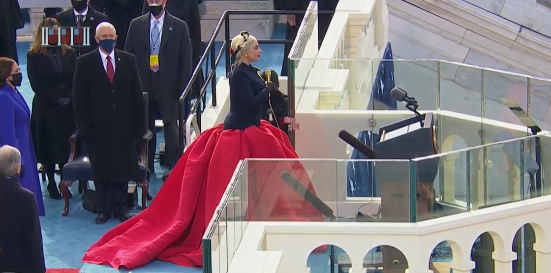 Леди Гага на инаугурации Байдена
