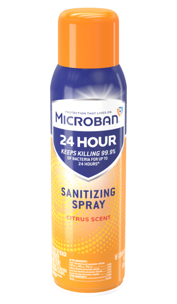 Microban 24 защищает от распространения бактерий 24 часа