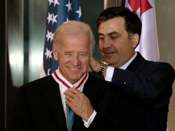 Байден и Саакашвили