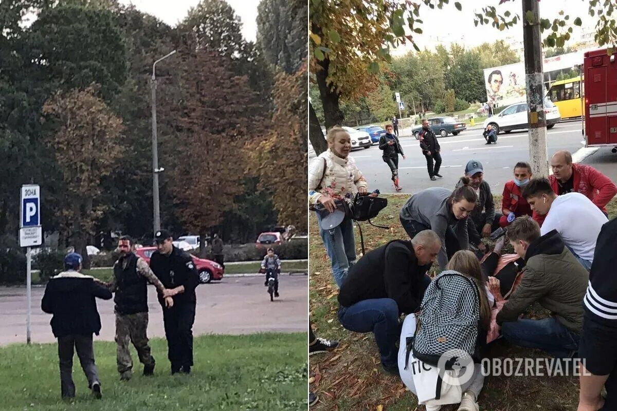 Пока полиция задерживала водителя, прохожие оказывали помощь пострадавшим.