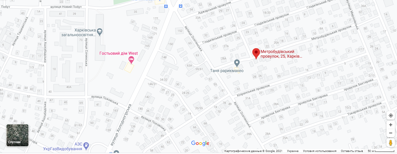 Скриншот карты Харькова