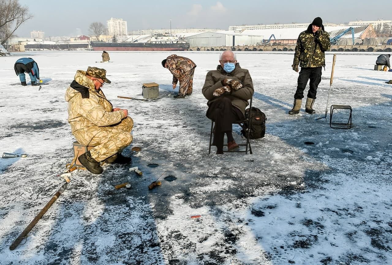 Сандерс на рыбалке