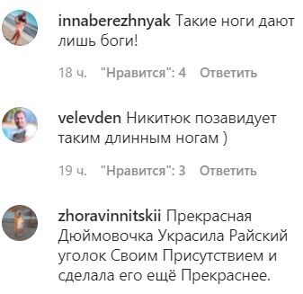 Коментарі під знімком Катерини Кухар.