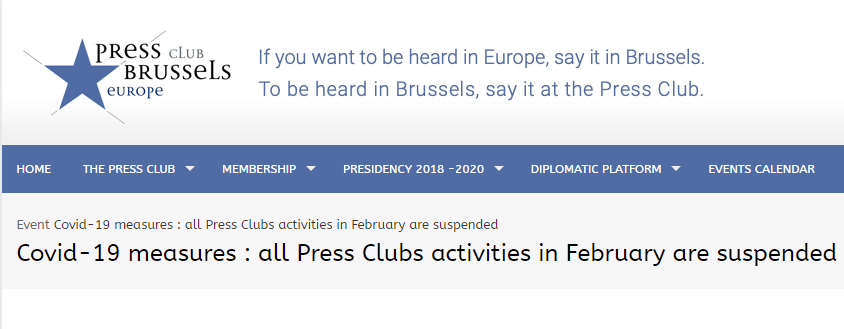 Скриншот сайта Press Club Brussels Europe