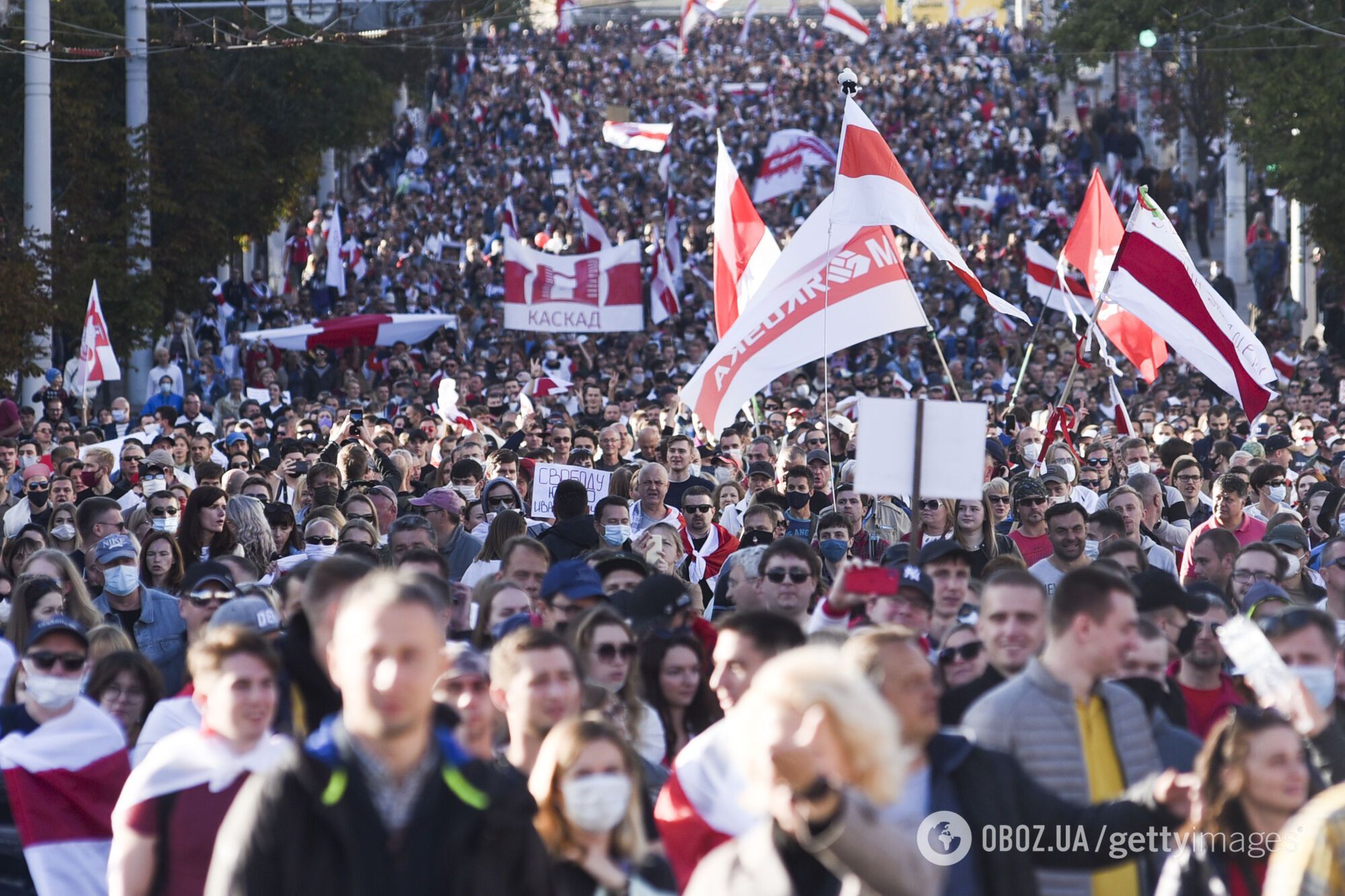 Протесты против Лукашенко в Минске