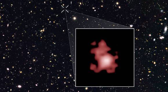 Изображение галактики GN-z11, полученное телескопом "Хаббл"