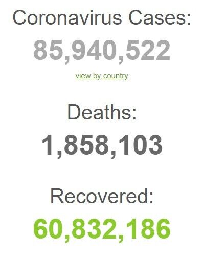 Хроника коронавируса в Украине и мире на 4 января: заражены более 85 млн