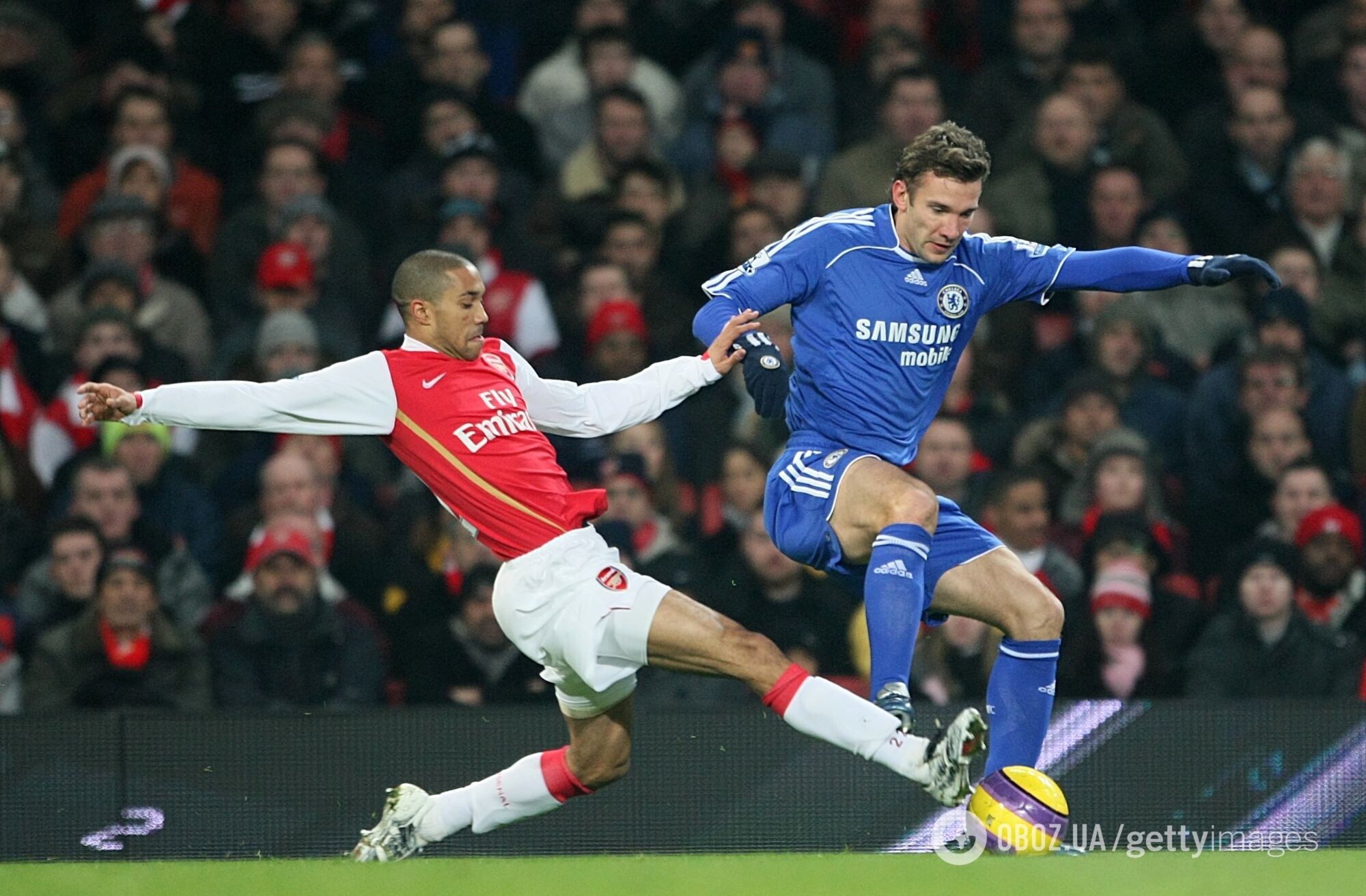 Андрій Шевченко в матчі "Челсі" проти "Арсеналу"