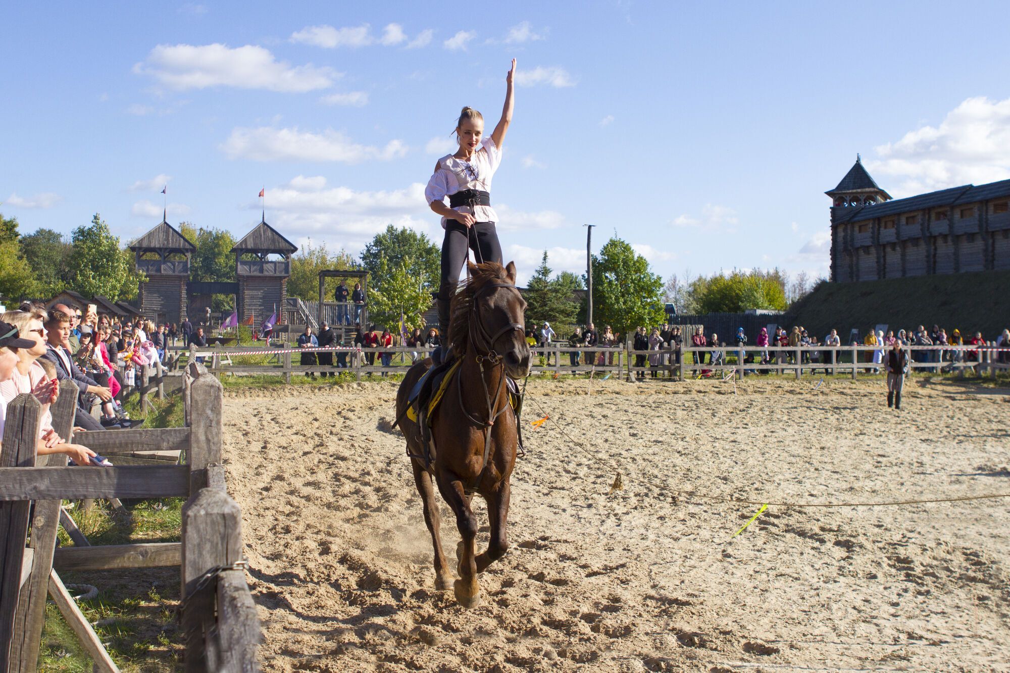 В "Парке Киевская Русь" состоялся фестиваль конно-трюкового искусства "Кентавры". Фото