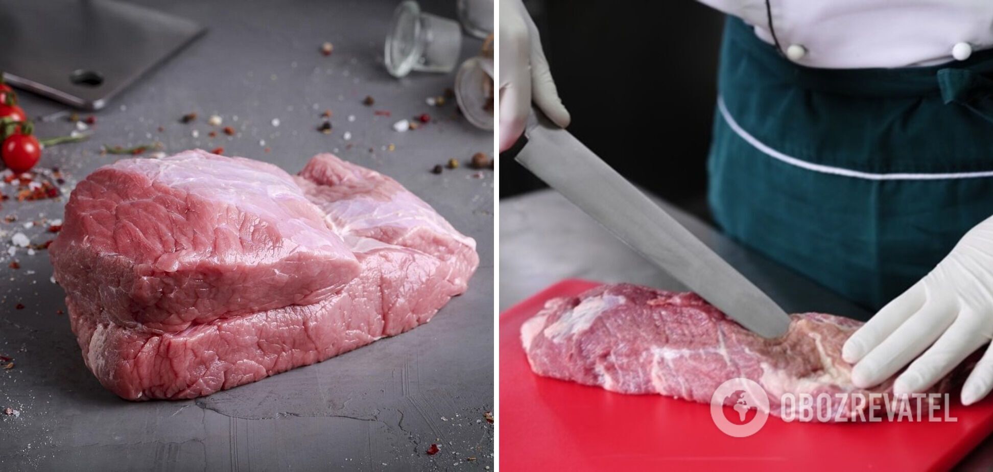 Разрезание мяса на части
