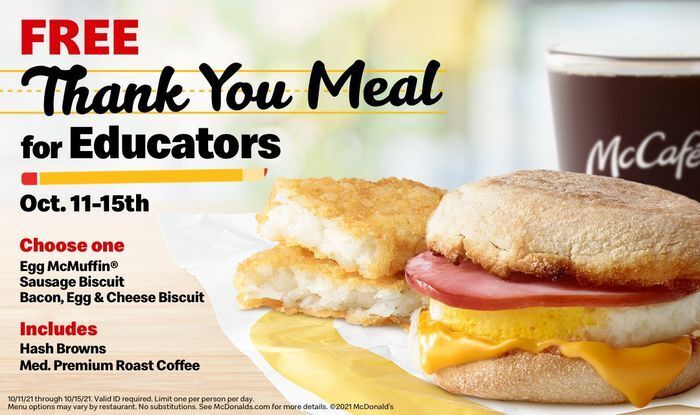 В McDonald’s решили поблагодарить персоналы школ бесплатными завтраками