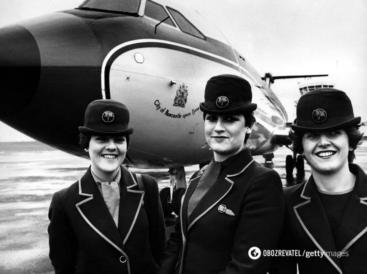 Стюардессы Dan-Air в 1976 году.