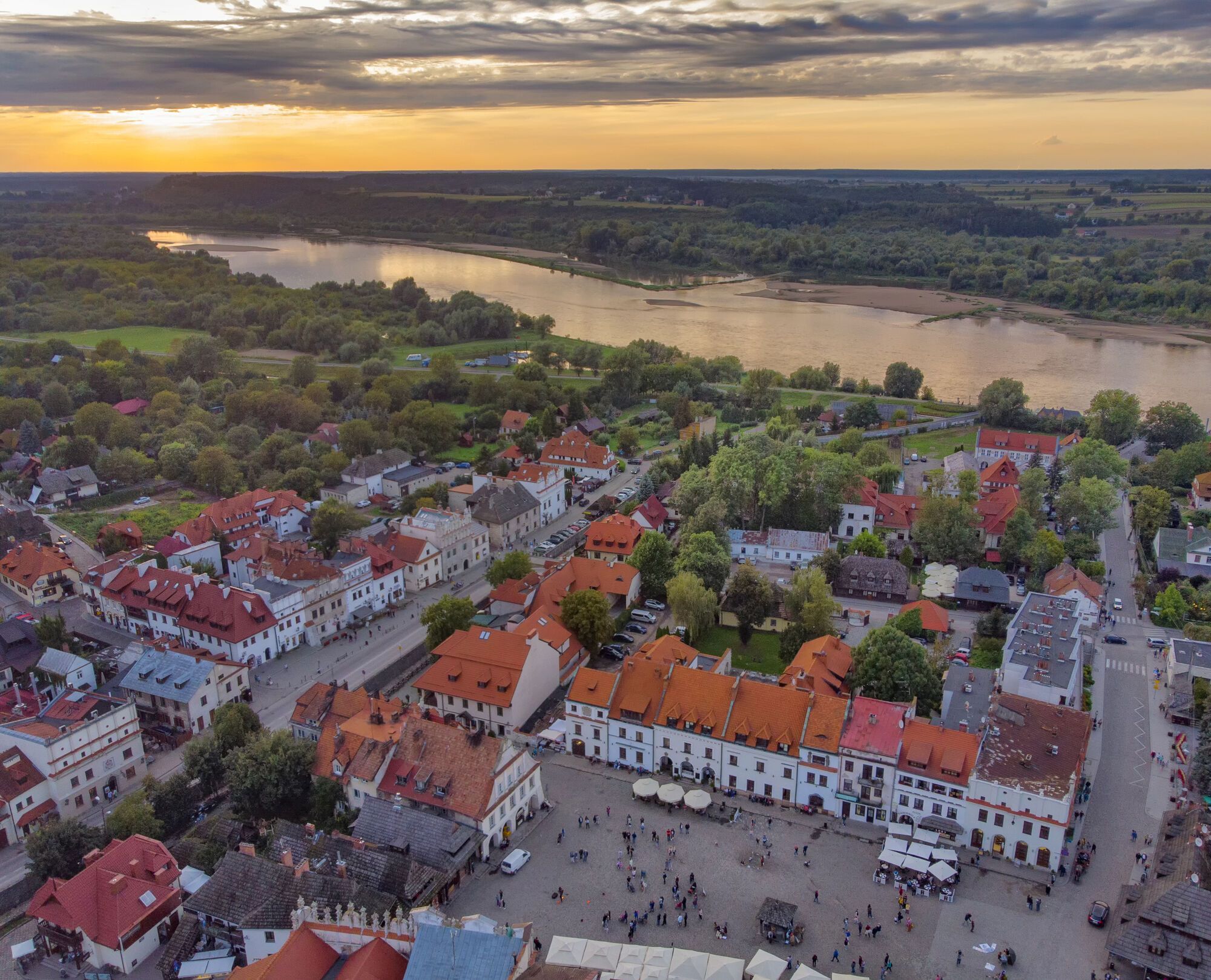 Панорама польского города Казимеж Дольный.