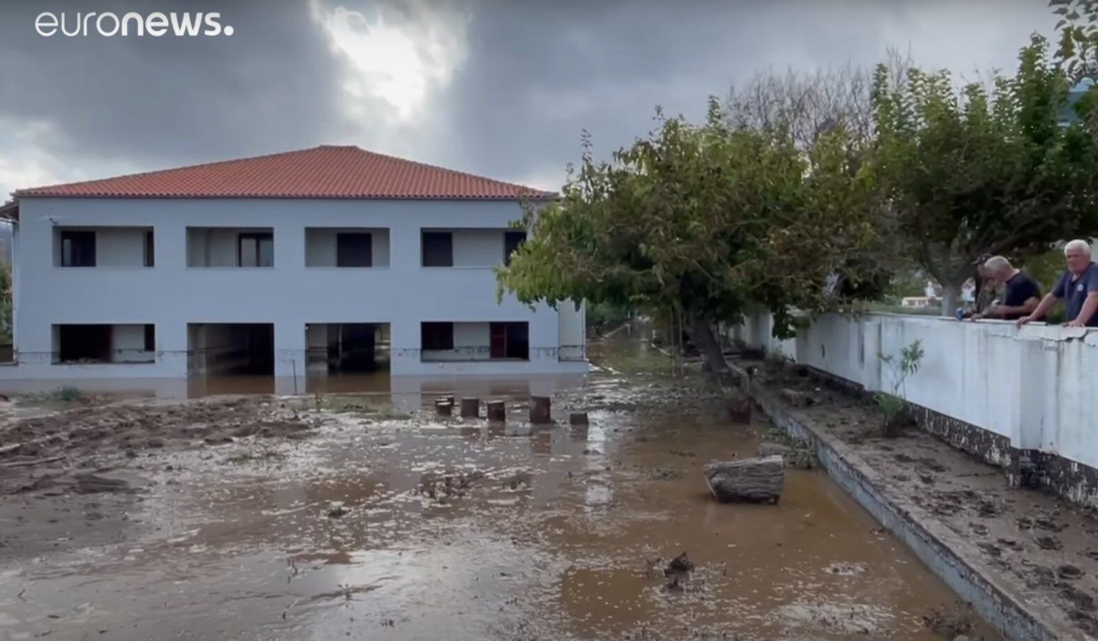 Последствия наводнений в Греции.