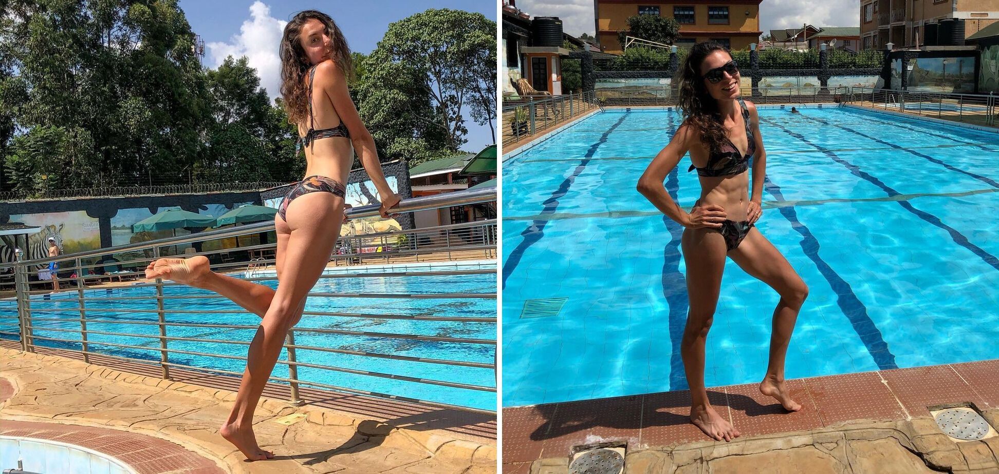 Ольга Ляхова біля басейну