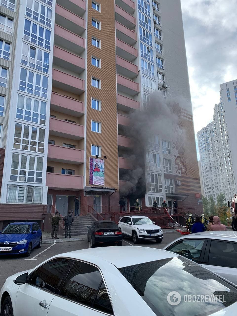 В Киеве горел жилой дом.