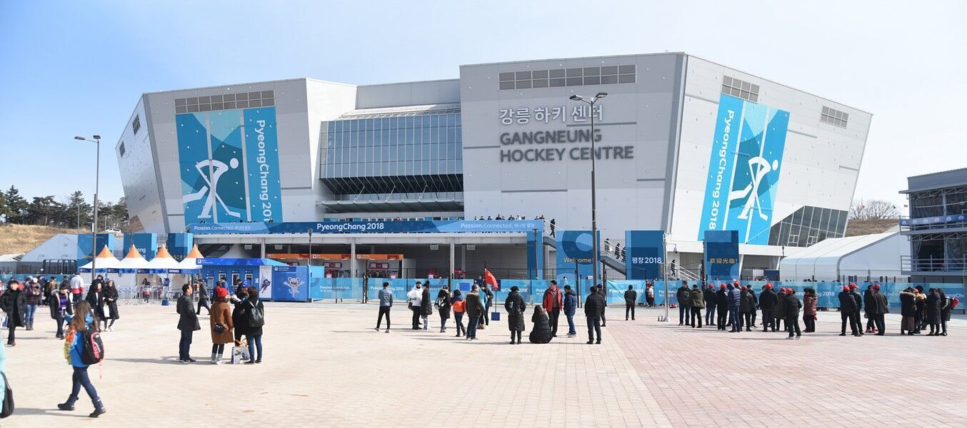 Хокейний центр Каннин, на якому проходила Олімпіада у Пхьончхані.
