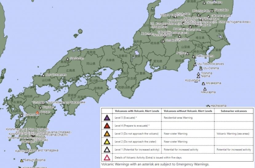 Данные Японского метеорологического агентства