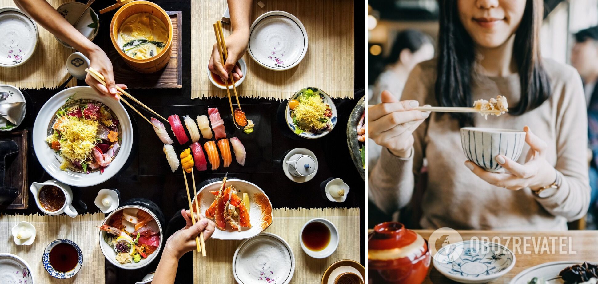 Японцы стараются придерживаться определенной меры в порциях пищи